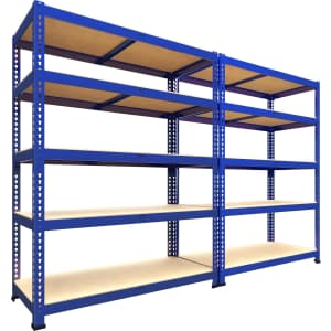 PrimeZone 72" 5-Tier Heavy Duty Storage Shelves 2-Pack: $145