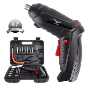 Rechargeable Screwdriver 47-Piece Kit: $15