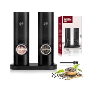 Simple Deluxe Electric Salt and Pepper Grinder Set: $10