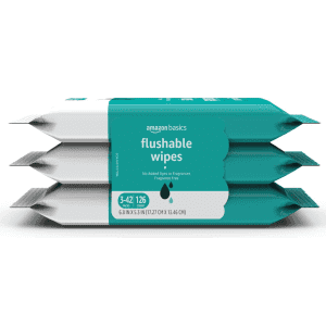 Amazon Basics 126-Count Flushable Adult Toilet Wipes: $4.01 via Subscribe & Save Amazon Basics 126-Count Flushable Adult Toilet Wipes: $4.01 via Subscribe & Save