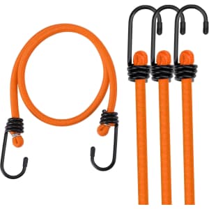 Workpro 24" Heavy Duty Bungee Cord w/ Hooks 4-Pack: $5.99