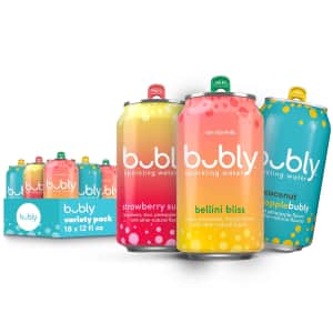 Bubly 3-Flavor Sparkling Water 18-Count Variety Pack: $6.75 via Sub & Save