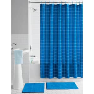 Mainstays 15-Piece 70" x 72" Polyester Shower Curtain Bath Set: $13 Mainstays 15-Piece 70" x 72" Polyester Shower Curtain Bath Set: $13