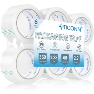 Ticonn Packing Tape 6-Pack: $11.89
