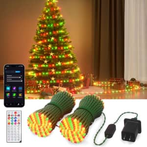 Sunlinkco 65.6-Foot Smart Christmas Fairy Lights 200 LED: $15.99