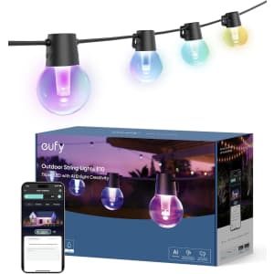 eufy E10 96-ft. Outdoor 32-Smart LED String Lights: $70