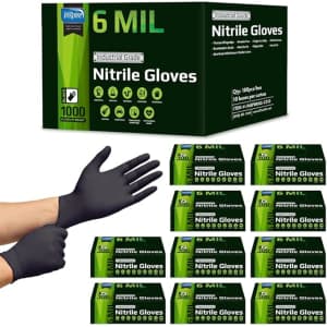 1,000 6 Mil Nitrile Black Gloves: $63 1,000 6 Mil Nitrile Black Gloves: $63