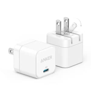 Anker USB C Charger with Foldable Plug 2-Pack: $12