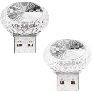 USB LED Car Interior Atmosphere Lamp 2-Pack: $3.99