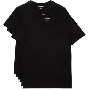 Lacoste Men's 100% Cotton Regular V-Neck Undershirt 3-Pack: From $12 Lacoste Men's 100% Cotton Regular V-Neck Undershirt 3-Pack: From $12