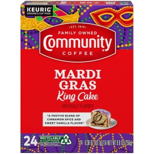 Community Coffee Mardi Gras King Cake 24-Count K-Cups: $11 via Sub & Save