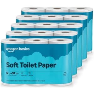 Amazon Basics 2-Ply 6-Roll Toilet Paper 5-Pack: $20 via Sub. & Save