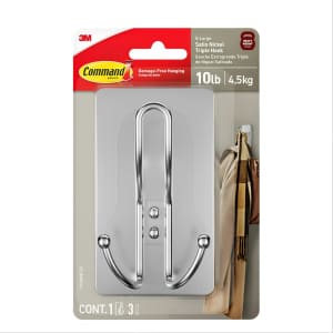 3M Command X-Large Triple Hook: $6.26