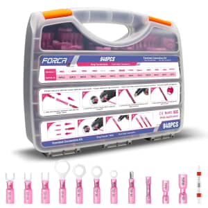 Forca 940-Piece Red Heat Shrink Wire Connectors Kit: $32 Forca 940-Piece Red Heat Shrink Wire Connectors Kit: $32