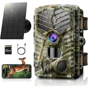 Solareye Trail Camera WiFi 4K 64MP with Night Vision: $52.63