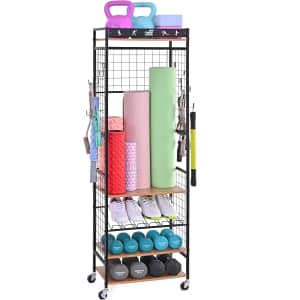 Mythinglogic Home Gym Equipment Storage Rack / Organizer: $62.39