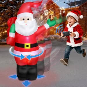Firstness 4-Foot Christmas Inflatables RC Cars Santa Claus: $27.89