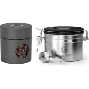 Coffee Gator 11-oz. Stainless Steel Canister w/ 4-oz. Mini Travel Canister: $23 Coffee Gator 11-oz. Stainless Steel Canister w/ 4-oz. Mini Travel Canister: $23