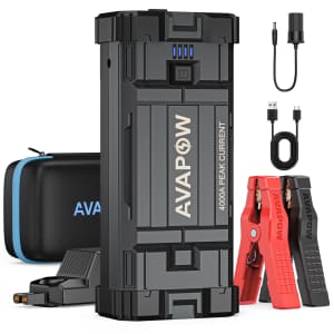 Avapow 4,000A Car Jump Starter: $58.89