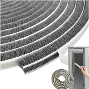 16.5-Foot Weather Stripping Door Seal Brush: $6.28