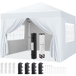 Yaheetech 10x10-Foot Pop-Up Canopy with Sidewalls: $99.99
