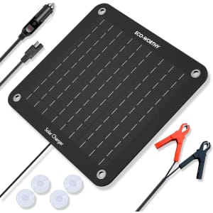 Eco-Worthy 10W Solar Car Battery Charger Maintainer: $22