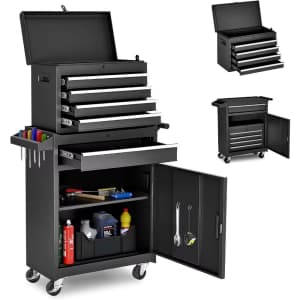 5-Drawer Rolling Tool Storage Cabinet w/ Detachable Tool Box: $89 5-Drawer Rolling Tool Storage Cabinet w/ Detachable Tool Box: $89