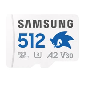 Samsung 512GB Pro Plus Sonic the Hedgehog microSD Memory Card + Adapter: $40