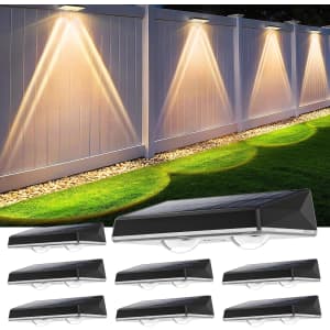 Solar Fence Lights 8-Pack: $18