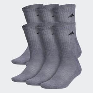 adidas Men's Cushioned Crew Socks 6-Pack: $7.20