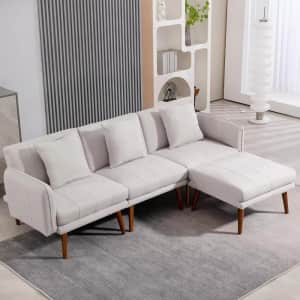 87" Sectional Sofa Bed w/ Adjustable Backrest: $161