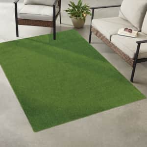 Mainstays 5x7-Foot Faux Grass Outdoor Area Rug: $23