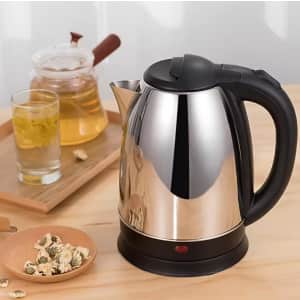 1.8L 1,000W Stainless Steel Electric Kettle: $13.56