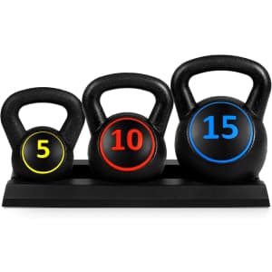 Best Choice Products 3-Piece Kettlebell Set: $40