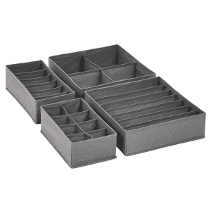 Amazon Basics Dresser Drawer Storage Organizer for Undergarments 4-Pack: $8