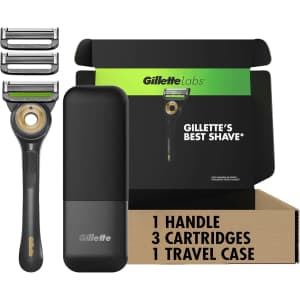 GilletteLabs Razor with 3 Refills & Travel Case: $17.33