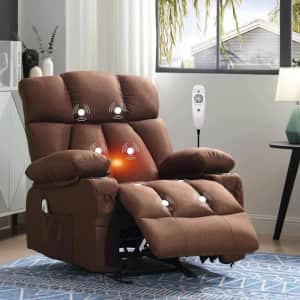 JONPONY Recliner Chair w/ Heat Therapy & Massage: $165