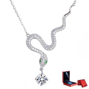Moissanite 14K Gold Plated Snake Necklace: $24.99 Moissanite 14K Gold Plated Snake Necklace: $24.99