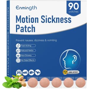 Non-Drowsy 90-Count Motion Sickness Patches: $9.99