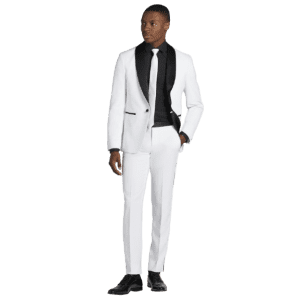 Egara Men's Skinny Fit Satin Shawl Tuxedo Jacket: $19.99