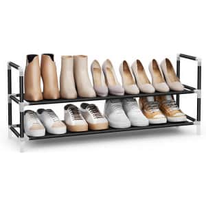 Songmics 2-Tier Slim Shoe Rack: $7.68