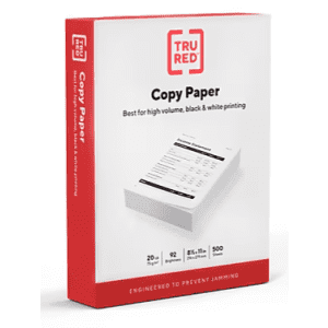 TRU RED 8.5" x 11" Copy Paper: $4.74
