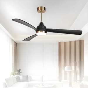 HFZ 52" 6-Speed Ceiling Fan w/ Light & Remote: $49.50