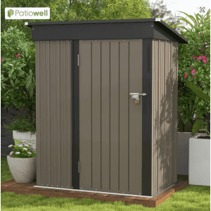 Patiowell 5x3-Foot Outdoor Storage Shed: $81