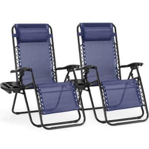 Concetta Zero Gravity Patio Recliners Set of 2: $60
