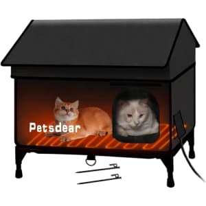 Petsdear Heated Outdoor Cat House: $75.99 Petsdear Heated Outdoor Cat House: $75.99