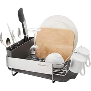 KitchenAid Compact Dish Rack with Self-Draining Board: $49.99