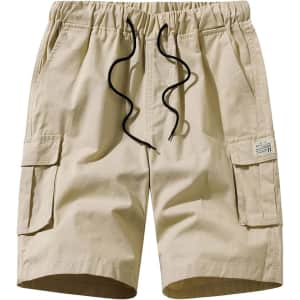 Msmsse Men's Elastic Waist Cargo Shorts: From $9.89