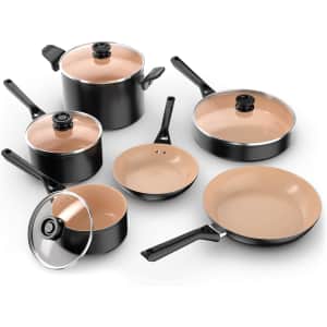 Ninja 10-Piece Ceramic-Coated Nonstick Pots and Pans Set: $100