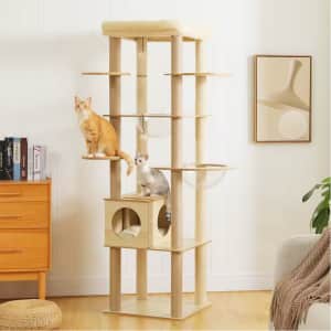 Multi-Level Indoor Cat Tree: $89